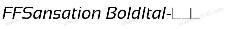 FFSansation BoldItal字体转换